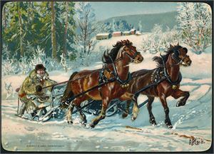 Ca 240 kartong-/overrekkelseskort. Flere signerte, og jevnt over god kvalitet.