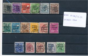 SOVJETISK ZONE o Mi 182-97 inkl Mi 195a uten garantistempel (€ 200)