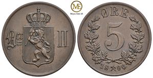 5 øre 1896 Oscar II. Kv.01