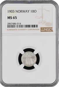 10 øre 1903 NGC MS65