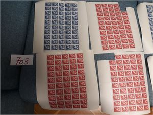 MOTIV: NORDEN 1956 Norden i postfriske ark/arkrester fra Island, Danmark, Norge og Finland