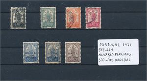 PORTUGAL o Mi 559-64, 1931 Pereira. 1 ekstra av 1E25 (€ 140 +)