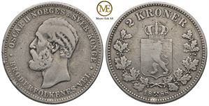 2 kroner 1888 Oscar II. Kv.1