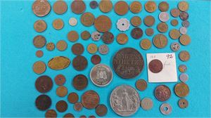 Parti diverse poletter, tokens och minnesmedaljer (V)