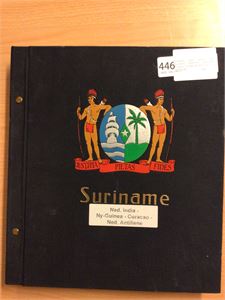 Suriname Davo album med Suriname, Ned.India, Ny-Guinea, Curacao, og Ned. Antillene st/*  Litt tynt besatt