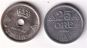 Lot 25  øre 1940 og 44 zink