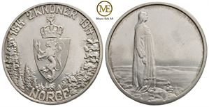 2 kroner 1914 Mor Norge. Haakon VII. Kv.0