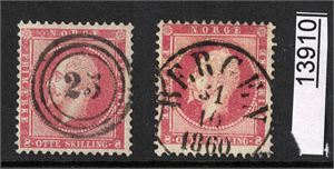 Nk 5 o. 2 merker stemplet "25" (Bergen) og "BERGEN 31-10-1860"
