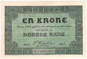 En krone 1917 D.7468562. Kv.0/01