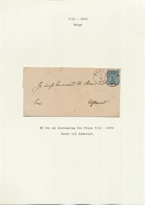 NK 14 y 4 skilling på brev med to pene stempler Florø 7/12-1870, sendt til Askevold