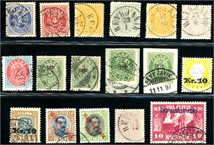 Island. En fin samling til 1980 på albumark. Flere fine innsalg.