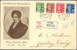 Norske FDC fra ca 1940 til 1965 i et album inkludert Abel i 1929.