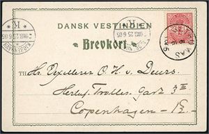 22,24, DWI. Two postcards, both sent to Europe (Denmark and Finland). One franked with 2 c Coat-of-Arms and one sent with two 5 BIT Chr IX.