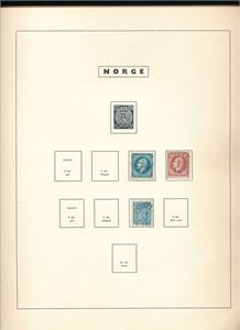 Norgessamling til 1983 i blandet kvalitet. NK 259 med hjørnestempel, Nk 260 ubrukt hengslet