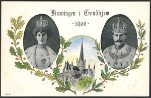 Konge-, Fedreland og patriotiske kort. Ca 125 kort samt en billedmappe. Noe blandet kvalitet.