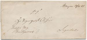 Håndskrevet Wangen 10/11 55 (SF) på portofri sak til Sogneprest Olsen i Sogndal. I virksomhet kun 4 måneder før poststedsnavnet ble endret! UNIKAT!