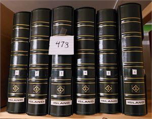 ISLAND Vesentlig stemplet samling i 6 egenmonterte LT permer med kassetter til 2023. Ikke noe av det eldste, ellers fyldig uten de store verdiene. Styrken ligger i at samlingen går veldig langt i tid
