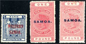 Pacific Islands. A selection in a stockbook.