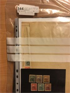 Br. Kolonier Lot på plansjer og albumark.  Også en side med Tysk Østafrika