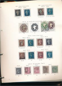 GB Samling i forenklet SG album til 1983. £1 Victoria er med perfin. Medfølger 2 64 siders dublettbøker
