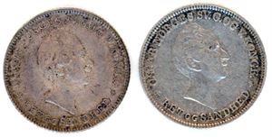 24 skilling 1852 og 1853. (NM 20 og 21). 1/1+