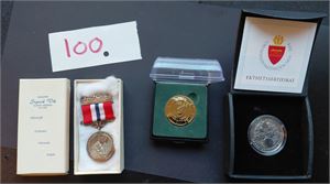 MEDALJER Grunnlovsmedaljen 2014, Terrengskyting og Froland kommune 150 år 1999 (numerert 3160 av 5000)