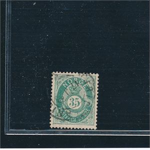 Nk 29a o. Pent fargetypisk merke stemplet "CHRISTIANIA 17-2-83" (Hk 1700)