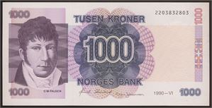 1000 Kroner 1990 Kv 0*