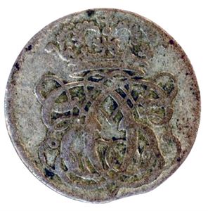 2 skilling 1695 Kongsberg. 17 - H 76, NM 238. 1