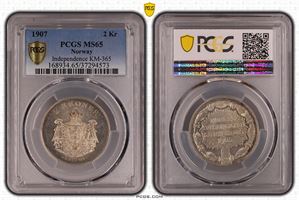 2 kroner 1907  PCGS MS65