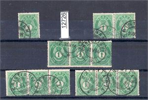 Nk 16 o. 1sk posthorn inkl enheter inkl flere nyanser