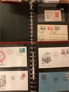 Samling 4 flotte SAFE FDC album med Norske FDC fra 1941 (Legion) til 1984   Ulike utgivere….