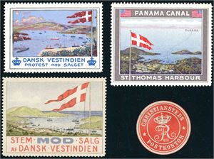 One Official Postseal and three labels.