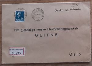 NERSTAD I BUSKERUD 21-9-36 (SA,7) på bankobrev. Bak to lakksegl med postlogo Nerstad i Buskerud. Måned i stpl er blekforsterket. 7 pkt i postal III. Pen brukskvalitet