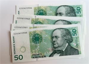 50 kroner 2011 i serie. 5 stk. 980-84. Kv.0