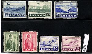ISLAND xx Mi 271-74 og 278-80, 3 serier 1950-52 (€ 60)