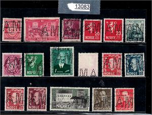 PERFINS "A M" på 17 merker