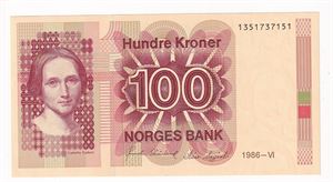 100 kroner 1986