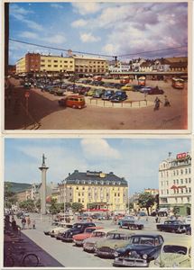 Biler Lot med 7 storf. kort med flotte Bil-motiv.  5 brukt.