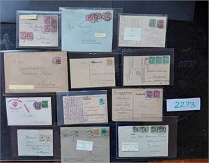 REICH - BREV/KORT 12 stk 20-tallet, de fleste fra inflasjonsperioden