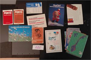 POSTALE BROSJYRER + Noen portotakster, postnummerkatalogen 2. utgave og noe annet. GI BUD!