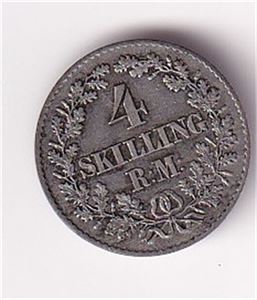 Danmark - 4 skilling RM 1856