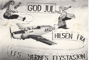 Fly God jul fra Værnes Flystasjon st. 21.12.64