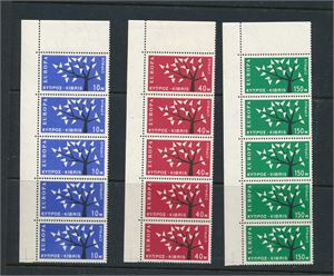 CYPRUS xx Mi 215-17, 1962 CEPT 5 serier (€ 200)