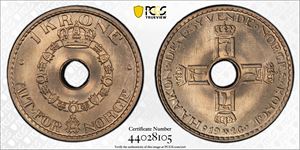1 Krone 1926 Kv 0, PCGS MS66 *