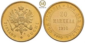 20 Markkaa 1910 L. Kv.0/01