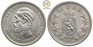 50 øre 1896 Oscar II. Kv.0