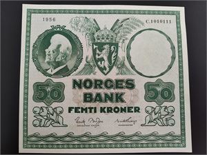 50 kroner 1956 C ex. Skanfil nr 211
