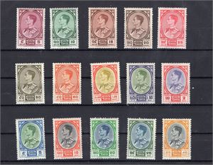 THAILAND 1961 Mi 358-374 porträtt serien minus 1,3 och 4 B. (Mi € 515)