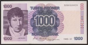 1000 Kroner 1989 Kv 0*